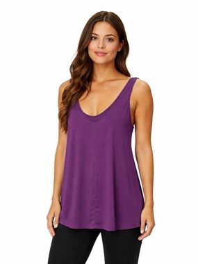 Soprano Lightweight Purple Dressy Tank Top